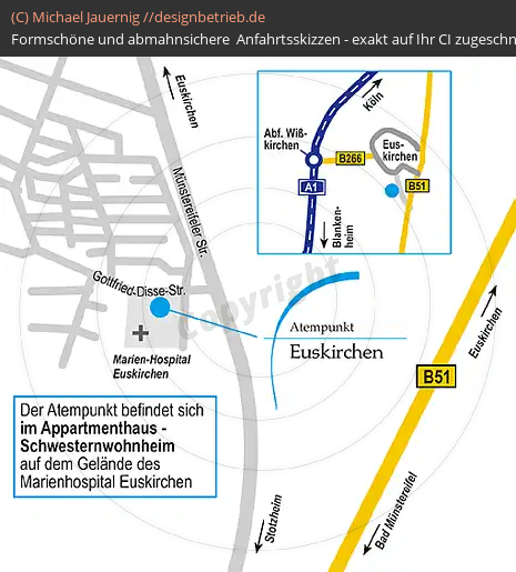 Anfahrtsskizzen erstellen / Anfahrtsskizze Euskirchen   Löwenstein Medical GmbH & Co. KG (115)