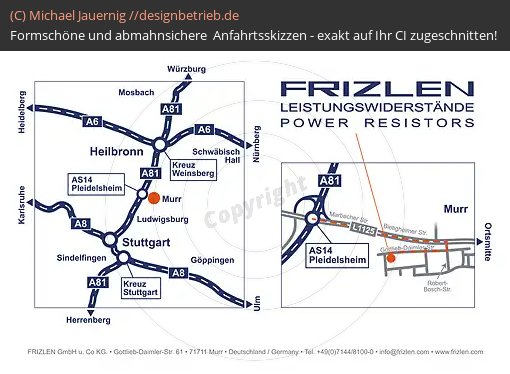 Anfahrtsskizzen erstellen / Anfahrtsskizze Murr   FRIZLEN GmbH u. Co KG. (164)