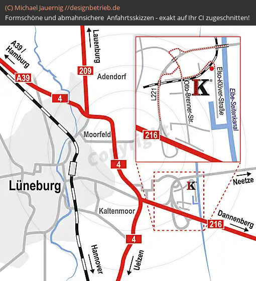 Lageplan Lüneburg KRAJEWSKI GmbH & Co. Feuerschutz KG (307)