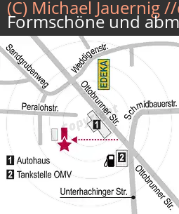 Anfahrtsskizzen erstellen / Anfahrtsskizze München Ottobrunnerstraße (Lupe / Zoom)   Driver Station (319)