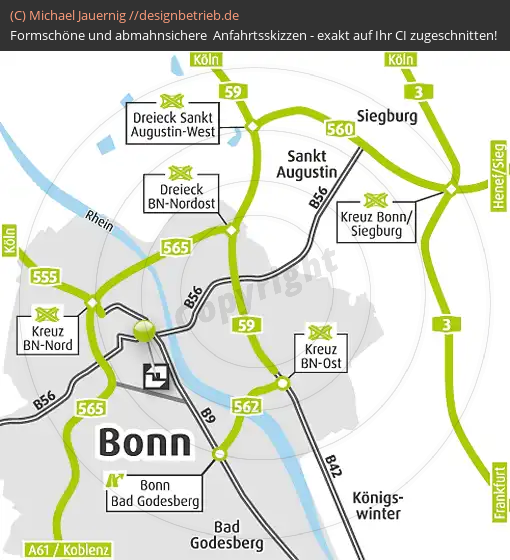 Lageplan Bonn Übersichtskarte DERAG Living Hotel Kanzler GmbH (372)