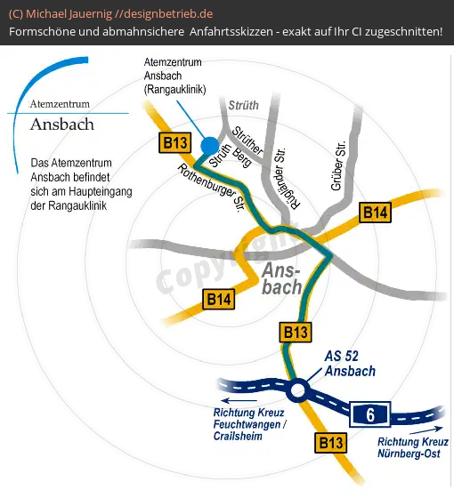 Anfahrtsskizzen erstellen / Anfahrtsskizze Ansbach   Löwenstein Medical GmbH & Co. KG (42)
