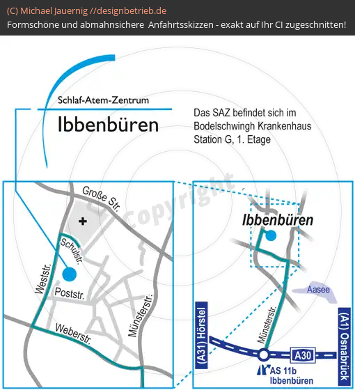 Lageplan Ibbenbüren Schulstraße im Bodelschwingh-Krankenhaus Schlaf-Atem-Zentrum Löwenstein Medical GmbH & Co. KG (521)