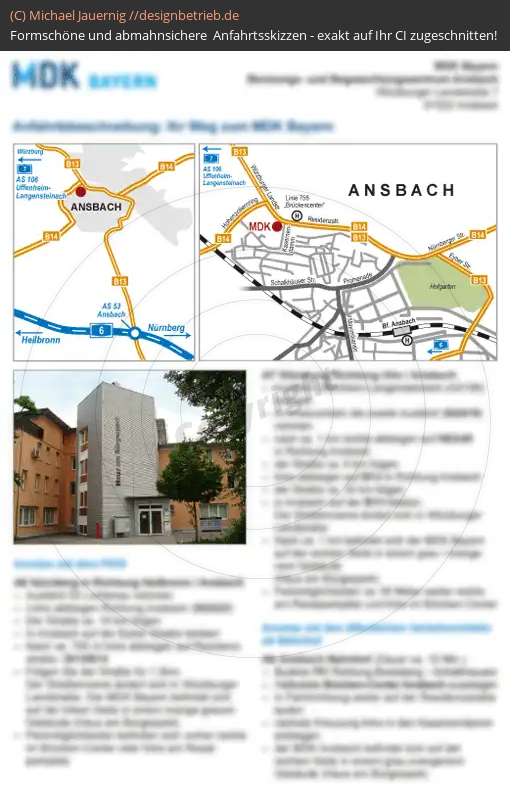 Anfahrtsskizzen erstellen / Anfahrtsskizze Ansbach   MDK Bayern (566)