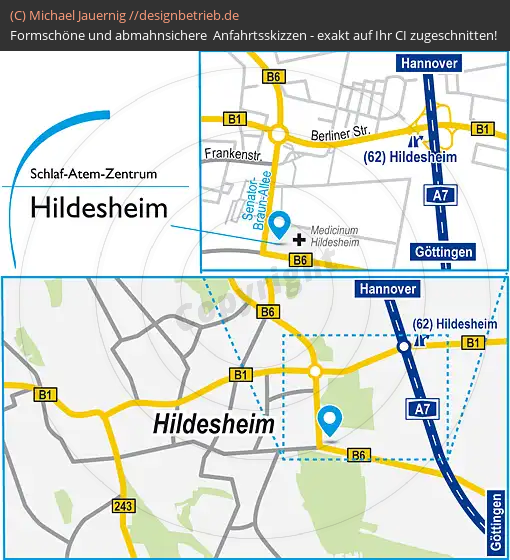 Lageplan Hildesheim Schlaf-Atem-Zentrum | Löwenstein Medical GmbH & Co. KG (630)