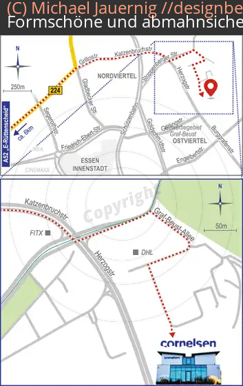 Lageplan Essen PKW-Anfahrt | Cornelsen Umwelttechnologie GmbH (660)